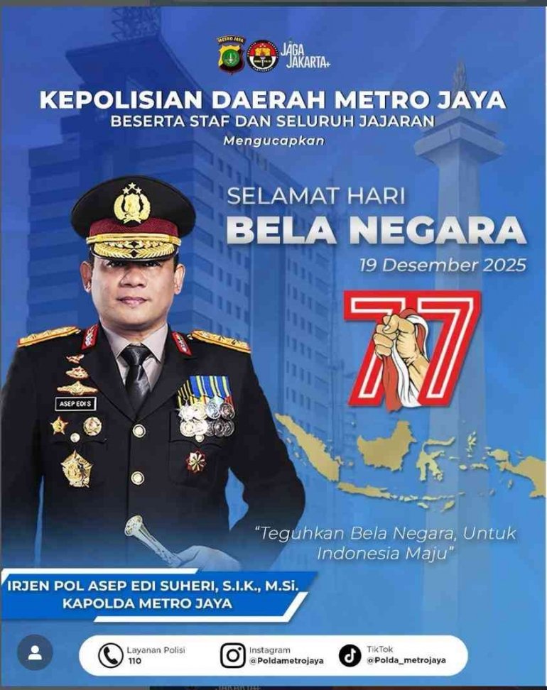 Kapolda Metro Jaya: Bela Negara Tanggung Jawab Bersama untuk Indonesia Maju
